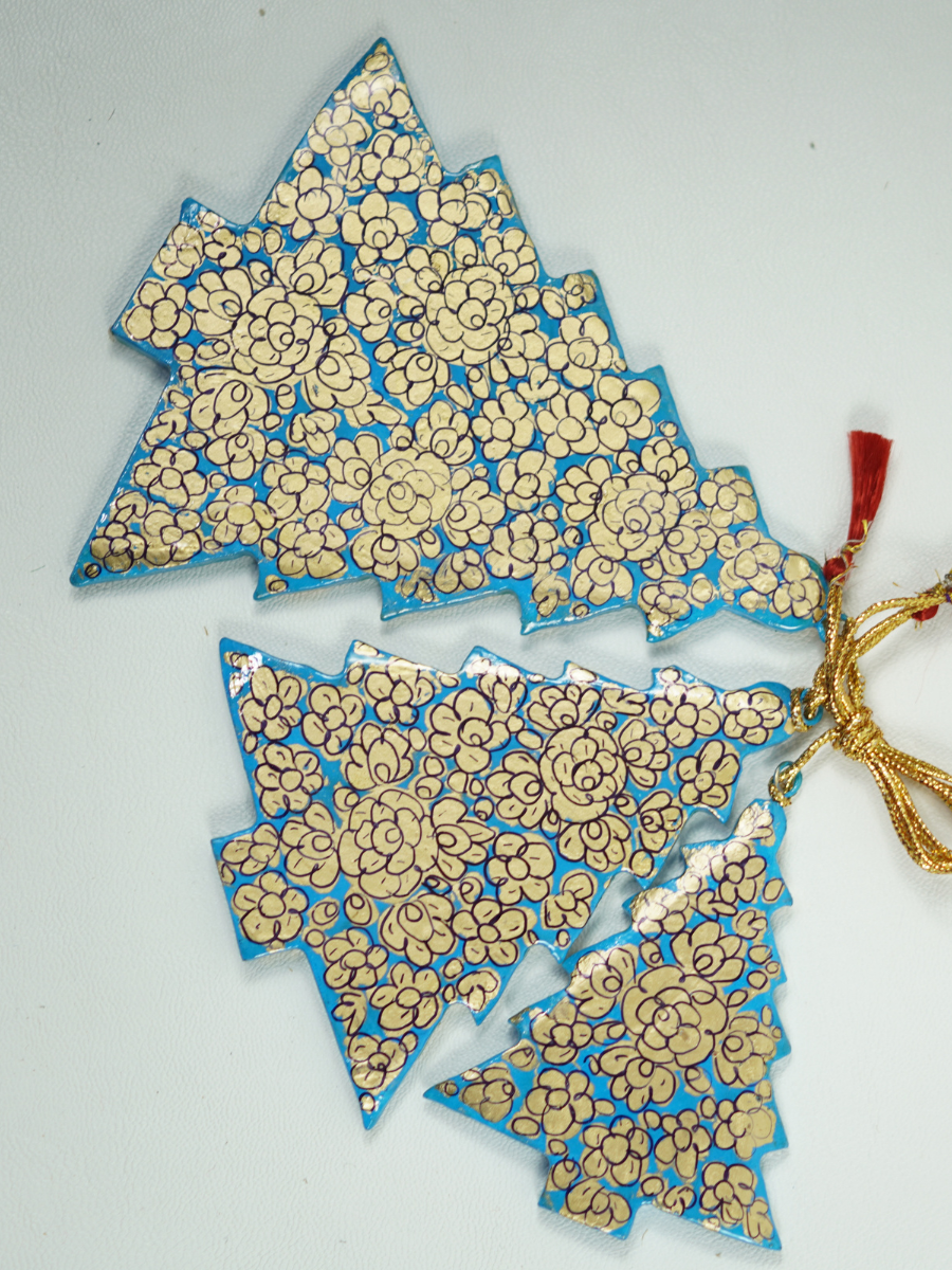 Trees - Handcrafted Paper Mache Christmas Ornaments & Festive Décor - KaarKash